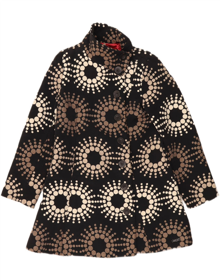Desigual ženski kaput EU 44 XL crni geometrijski poliester