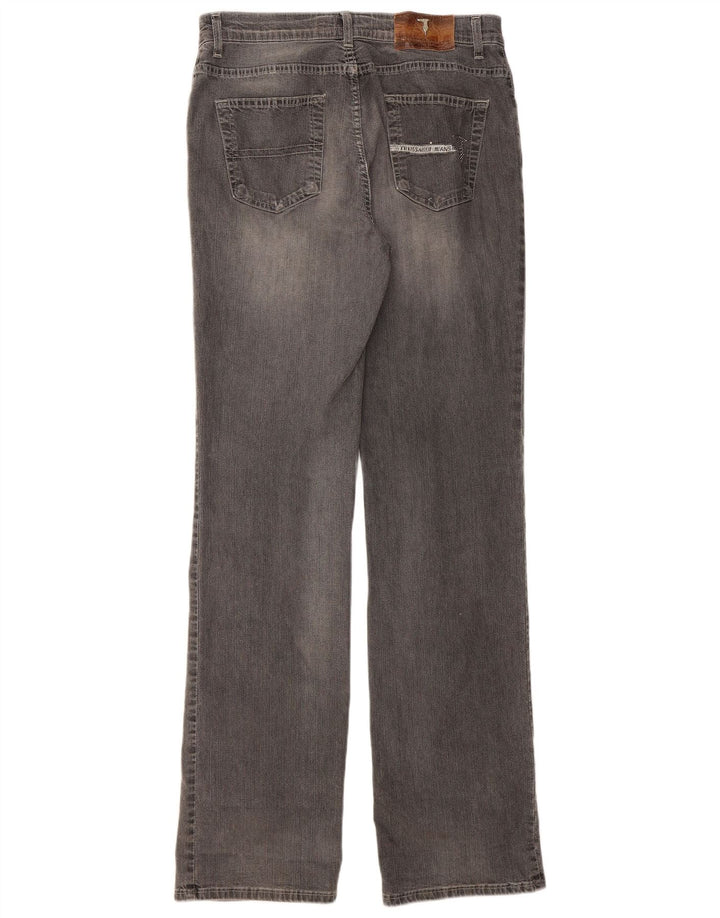 TRUSSARDI Womens Straight Jeans W30 L34 Grey Cotton