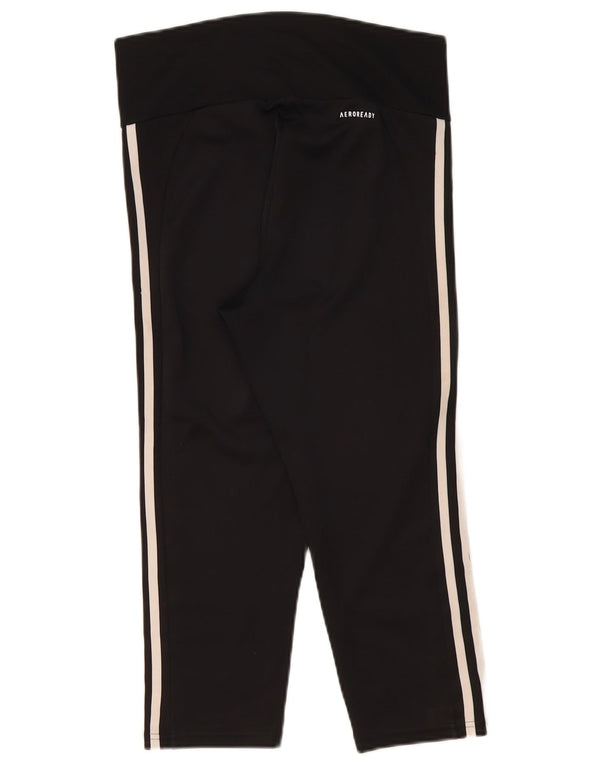 Adidas ženske Aeroready Capri tajice UK 12/14 Srednje crni poliester