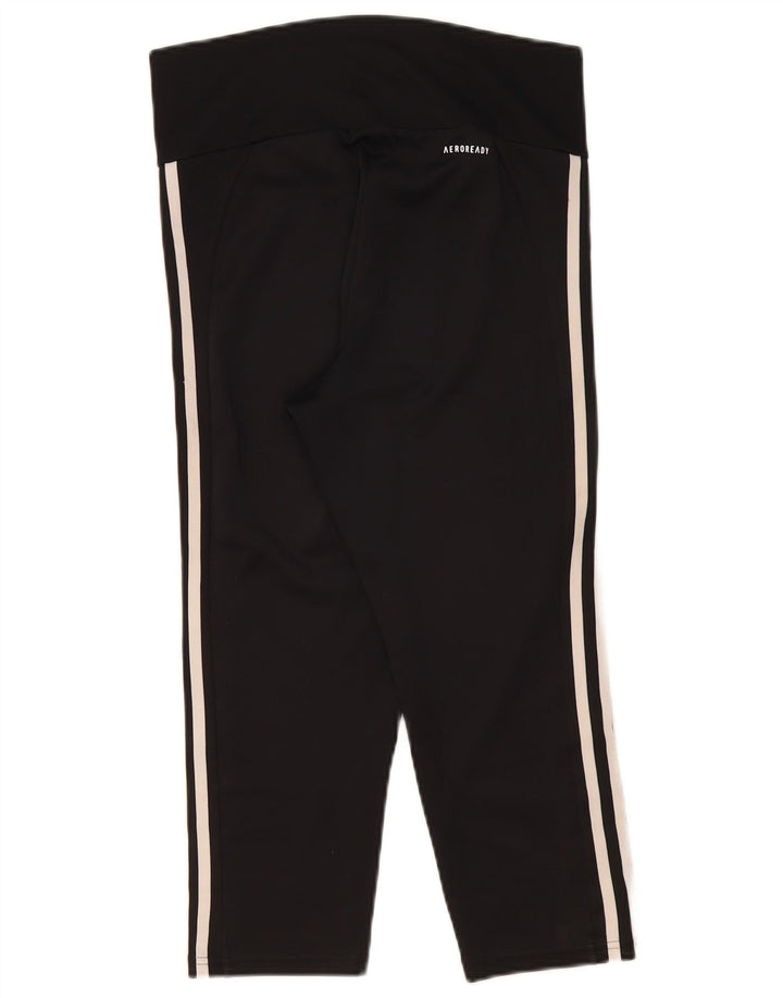 Adidas ženske Aeroready Capri tajice UK 12/14 Srednje crni poliester