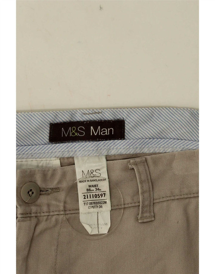 Marks & Spencer muške chino kratke hlače W34 veliki bež pamuk