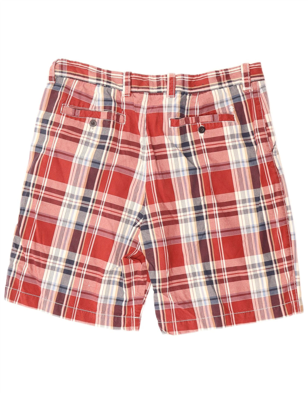 IZOD Muške chino kratke hlače W38 XL, crveni karirani pamuk