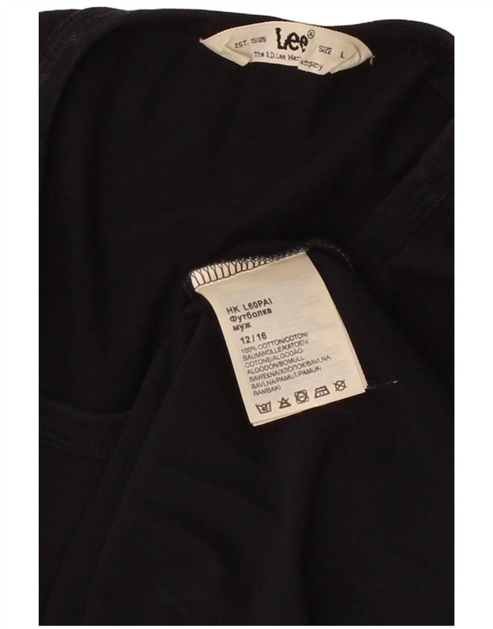 LEE muška majica kratkih rukava s grafičkim motivima, veliki crni pamuk