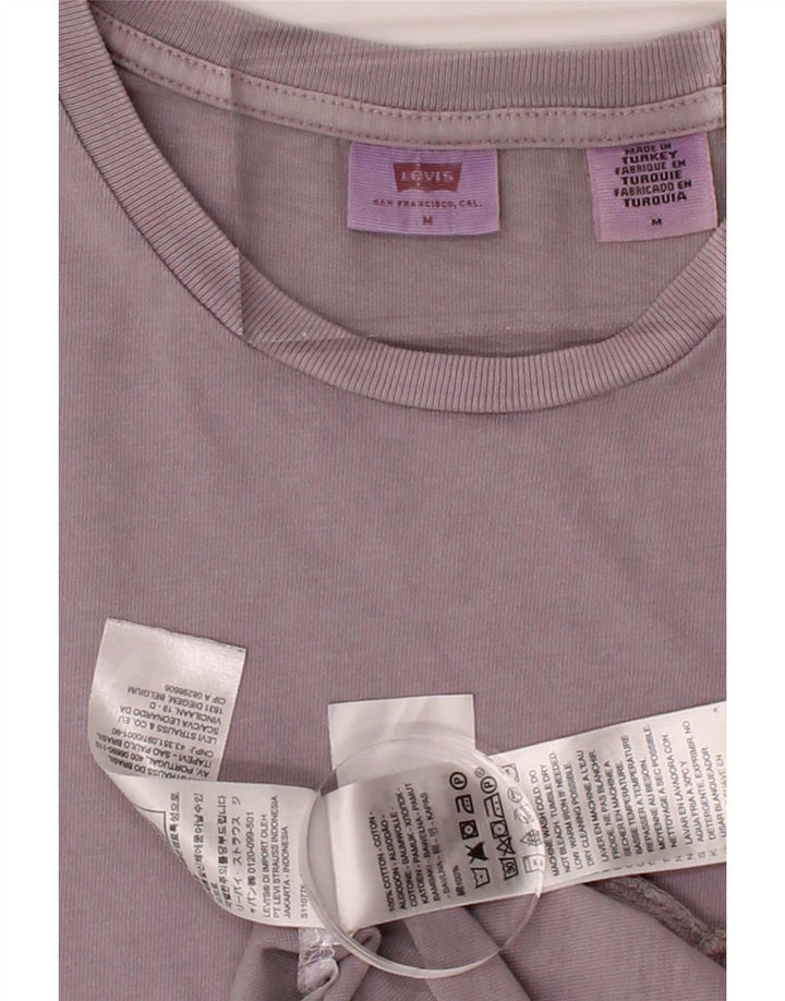 LEVI'S Womens T-Shirt Top UK 14 Medium Purple Cotton Vintage Levi's and Second-Hand Levi's from Messina Hembry 