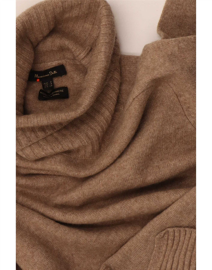Massimo Dutti ženski džemper s rol izrezom UK 10 Small Brown Wool