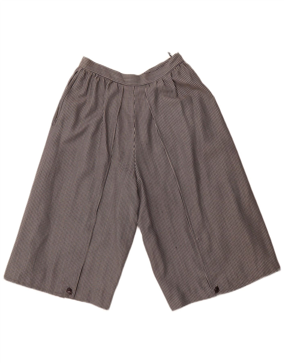 VINTAGE Ženske bermude visokog struka IT 44 srednje W26 sive na pruge