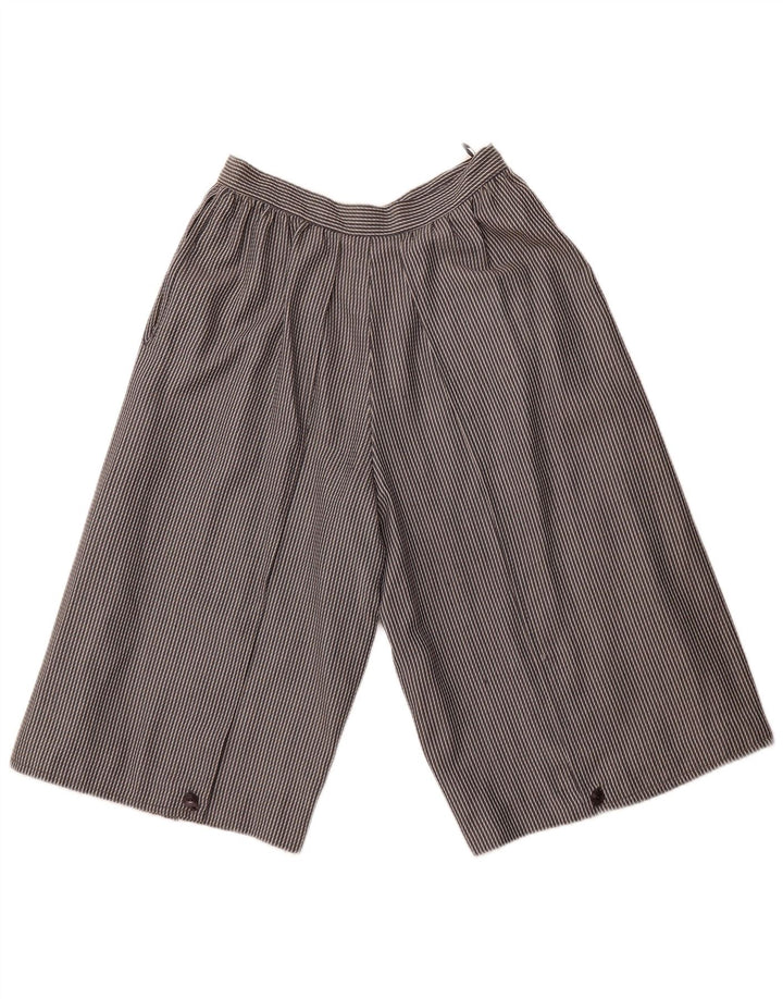 VINTAGE Ženske bermude visokog struka IT 44 srednje W26 sive na pruge