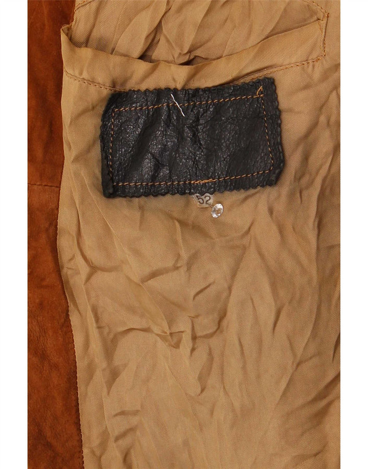 Vintage muška bomber jakna od brušene kože IT 52 XL smeđe boje