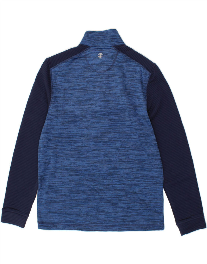 IZOD Mens Zip Neck Pullover Tracksuit Top Small Blue Colourblock Polyester Vintage Izod and Second-Hand Izod from Messina Hembry 