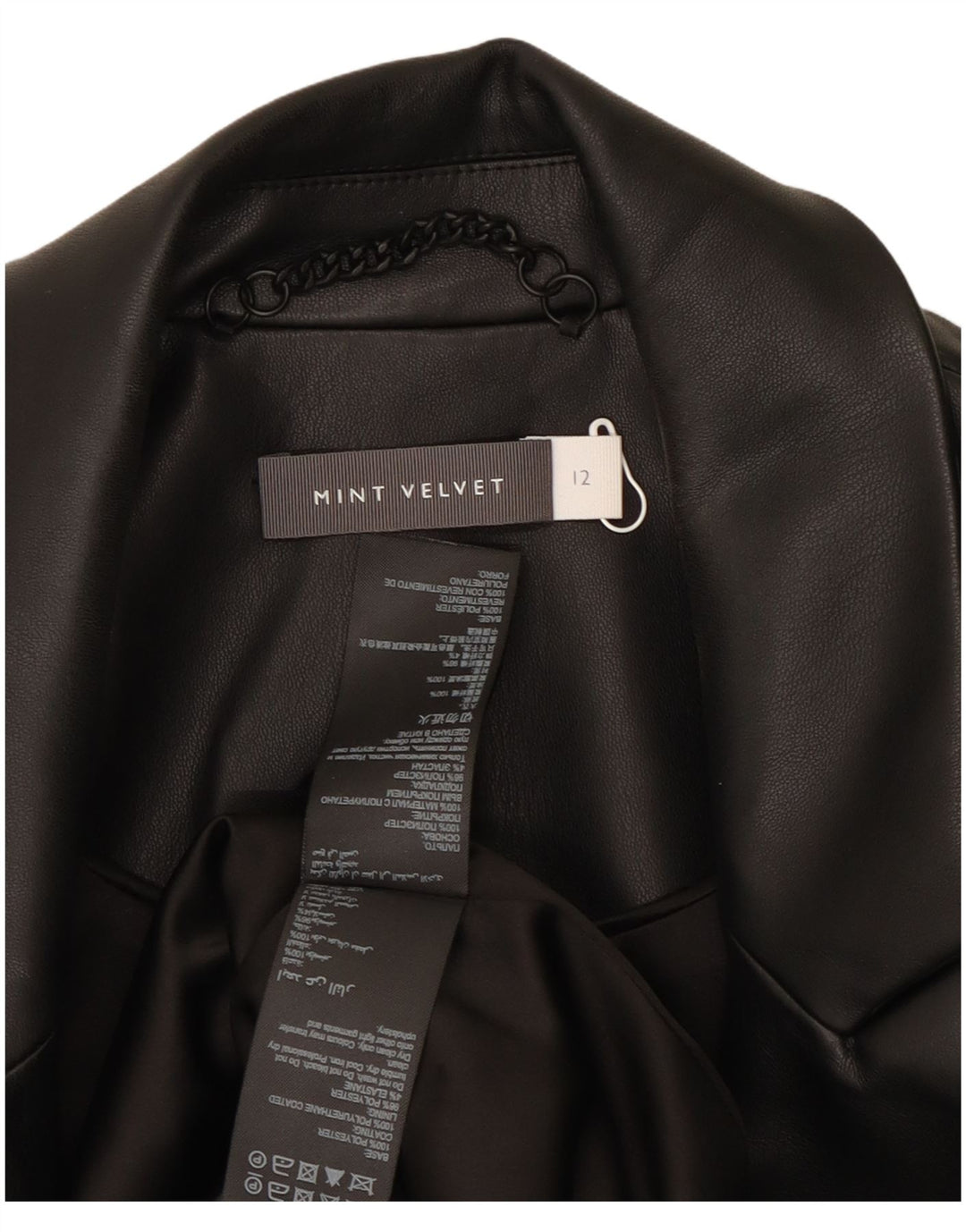 MINT VELVET Ženska jakna s dvostrukim kopčanjem UK 12 srednje crna