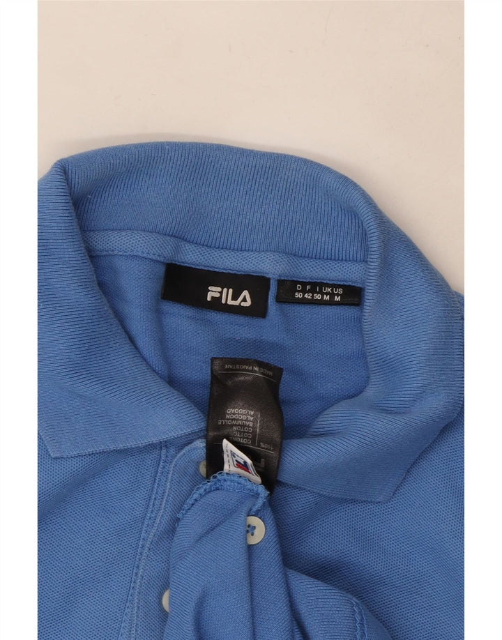 Fila muška polo majica dugih rukava srednje plavi pamuk