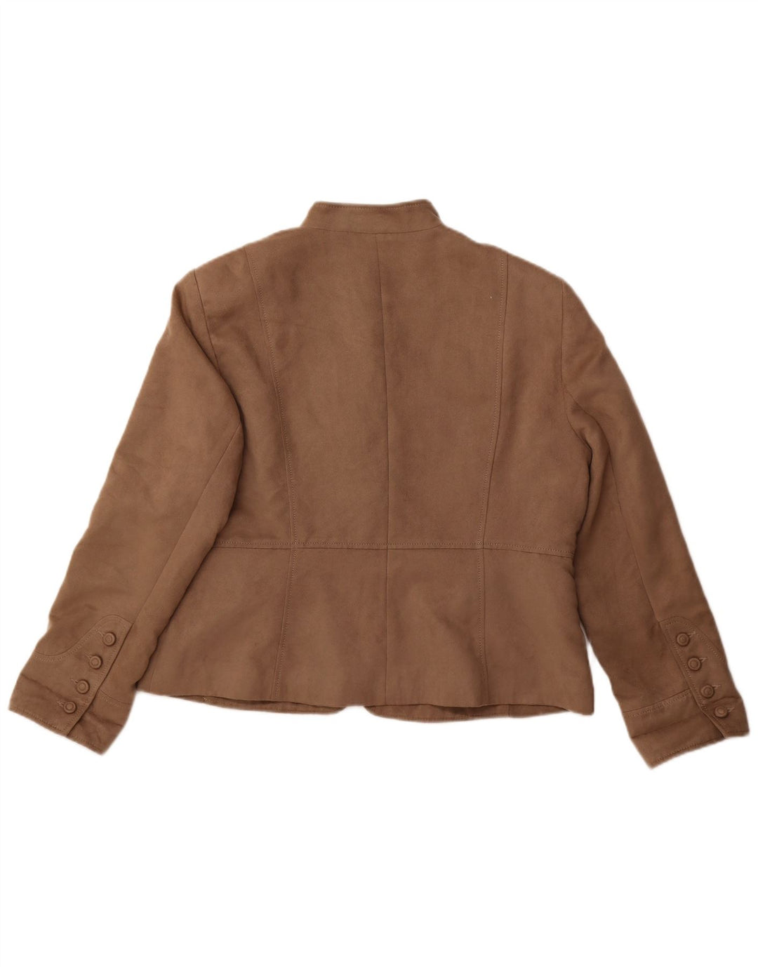 M&Co ženska jakna sa 6 gumba od umjetne kože UK 20 2XL bež poliester