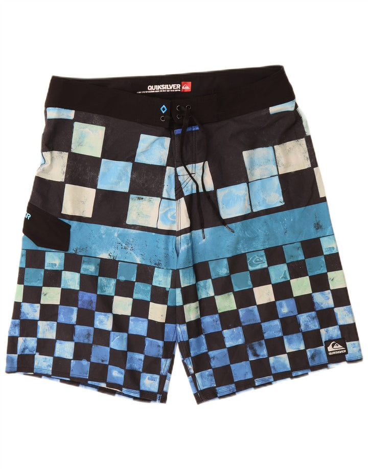Quiksilver muške kratke hlače za plivanje veliki plavi geometrijski poliester