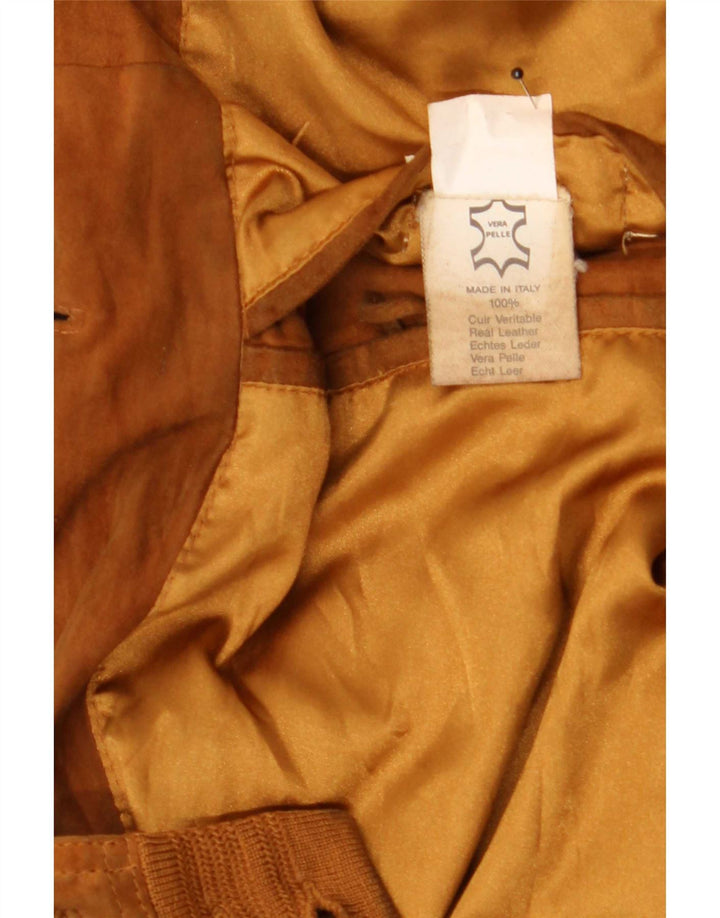 Vintage muška bomber jakna od brušene kože IT 48 srednje bež kože