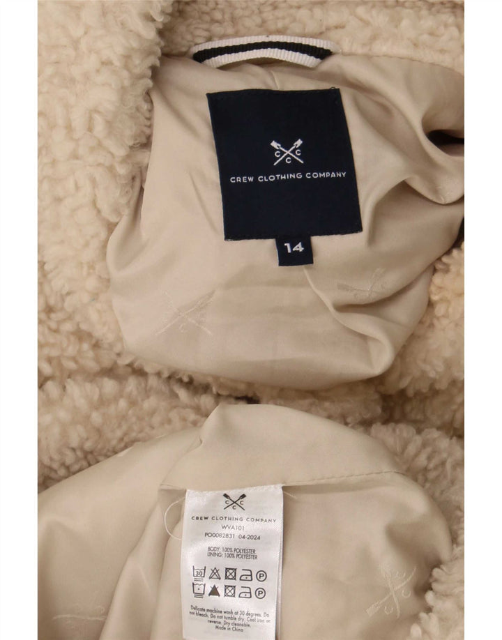 Crew Clothing Ženska jakna od flisa s medvjedićem UK 14 velika bež poliester
