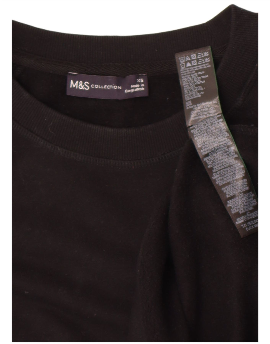 Marks & Spencer ženska majica prekomjerne dužine UK 6 XS crni pamuk