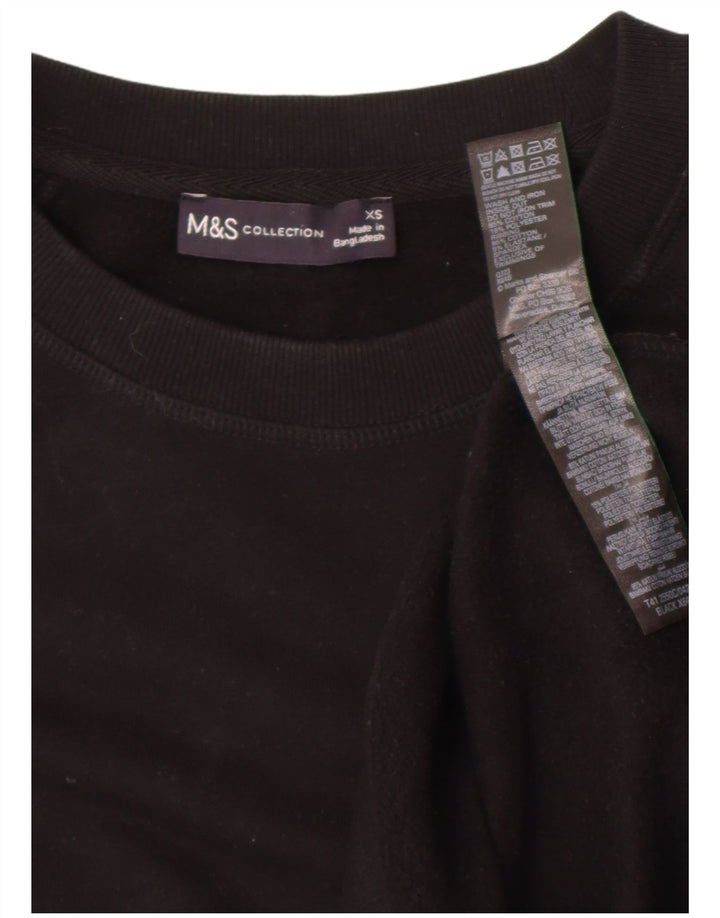 Marks & Spencer ženska majica prekomjerne dužine UK 6 XS crni pamuk