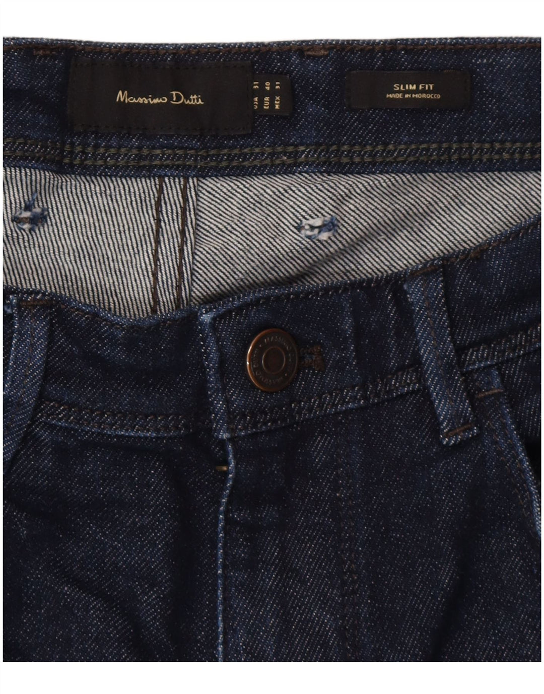 Muške uske traperice Massimo Dutti EU 40 srednje W31 L28 tamnoplavi pamuk