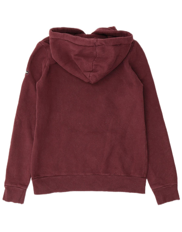 SUPERDRY Ženska majica s kapuljačom s grafičkim motivima UK 6 XS Bordo pamuk