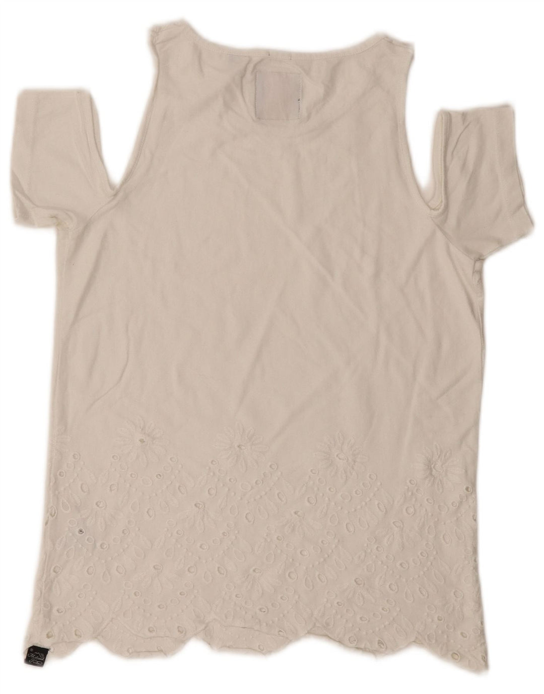 Superdry ženska majica kratkih rukava standardnog kroja UK 6 XS od bijelog pamuka