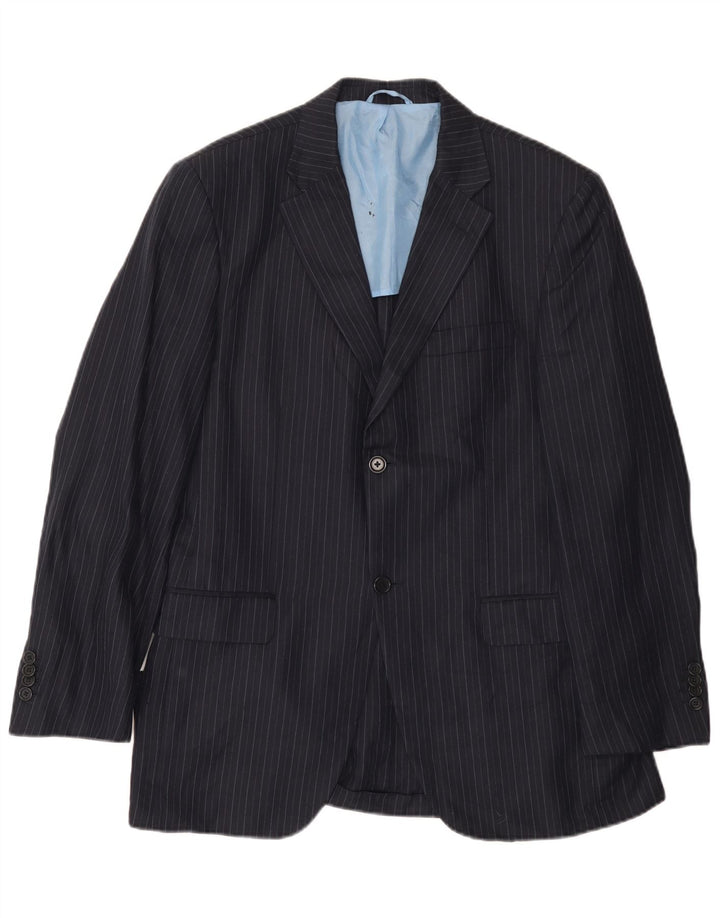 Massimo Dutti muška jakna sako s 2 gumba, veličina 50 2XL tamnoplava na pruge