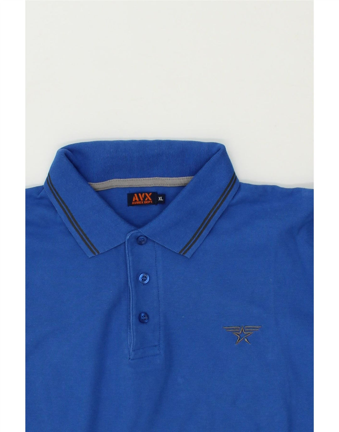 AVIREX Mens Polo Shirt XL Blue Cotton Vintage Avirex and Second-Hand Avirex from Messina Hembry 