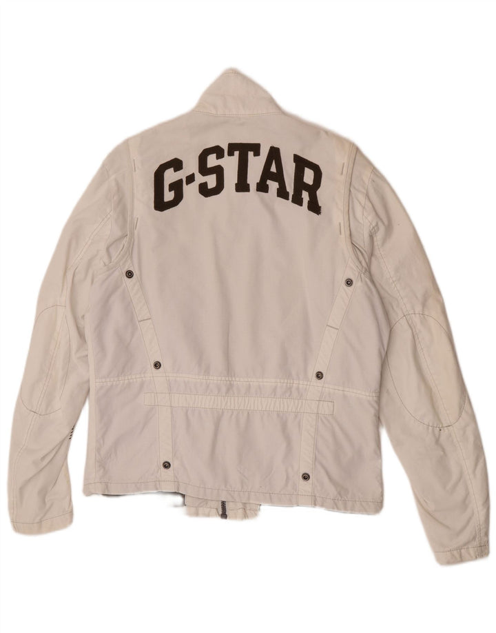 G-Star muška grafička pomoćna jakna UK 40 Veliki bijeli pamuk