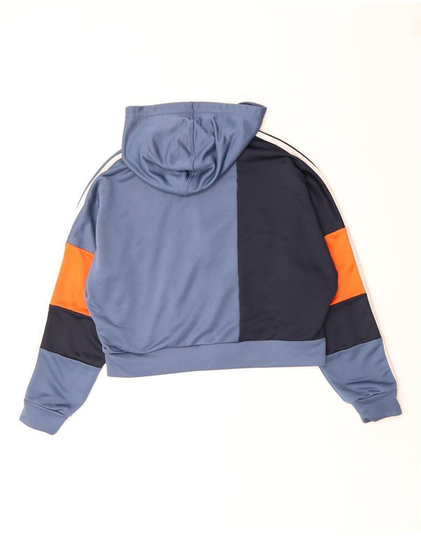 Adidas ženski kratki pulover s kapuljačom s patentnim zatvaračem UK 10 Small Blue Colourblock