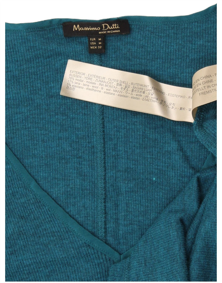 Ženska majica dugih rukava Massimo Dutti UK 12 srednje plavi modal