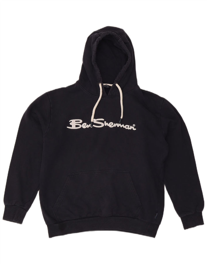 BEN SHERMAN Ženska prevelika majica s kapuljačom s kapuljačom UK 16 Large tamnoplava