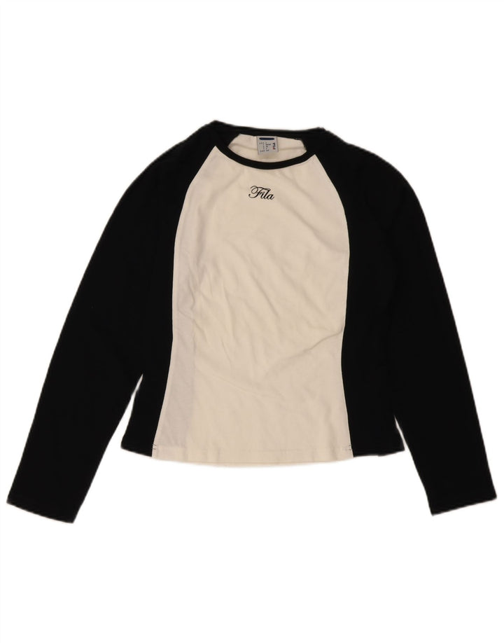 FILA ženski kratki rukav dugih rukava IT 40/42 mali crni pamuk u boji