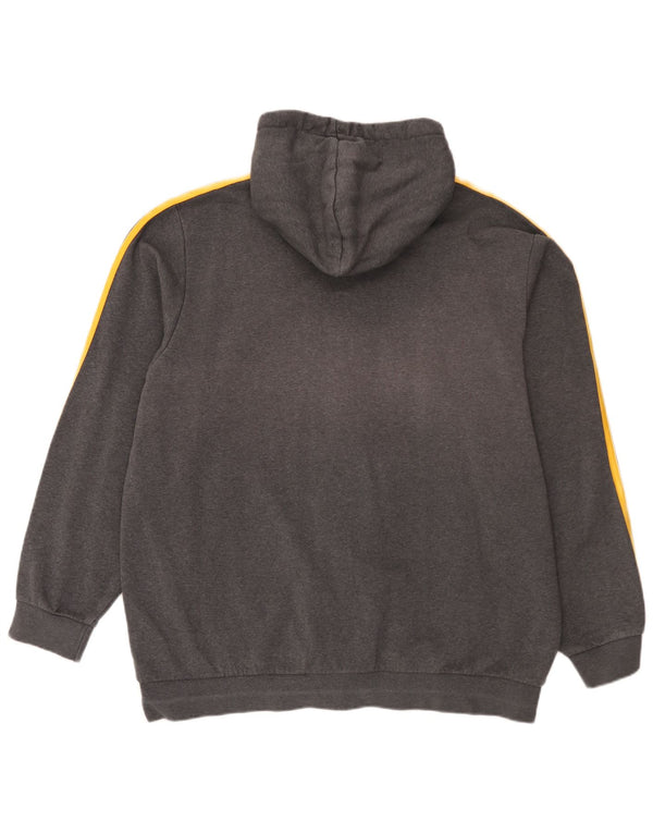Adidas muški pulover s kapuljačom na patentni zatvarač 2XL sivi pamuk