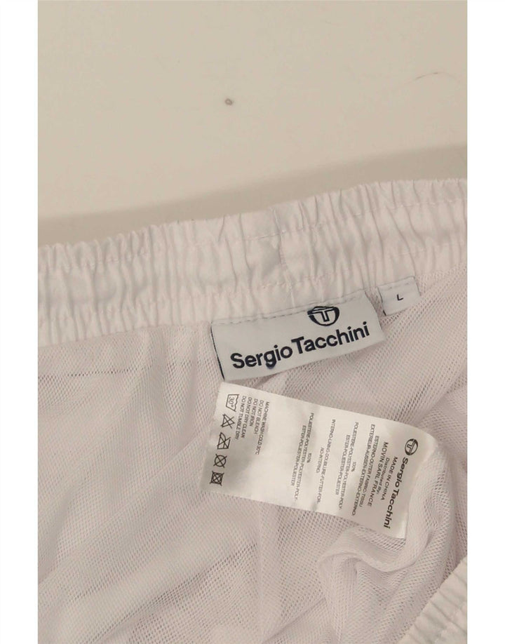 Sergio Tacchini muška trenirka Hlače Joggers Veliki bijeli poliester