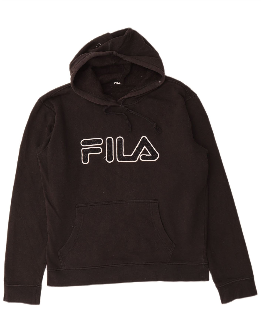 Fila muška majica s kapuljačom srednje veličine, crni pamuk