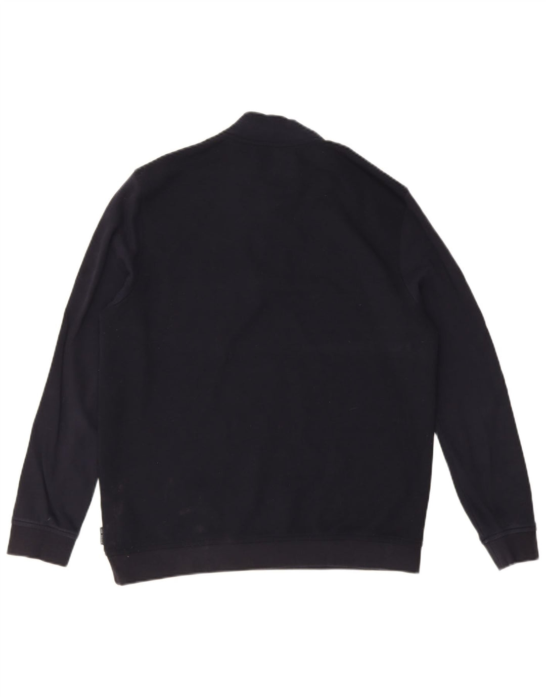 Ted Baker Muška majica s izrezom s patentnim zatvaračem Vel. 4 Veliki tamnoplavi poliester