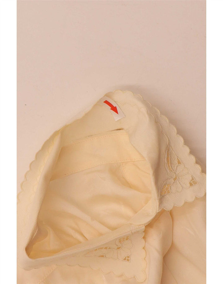 Vintage ženska košulja bluza IT 46 Large Off White Silk