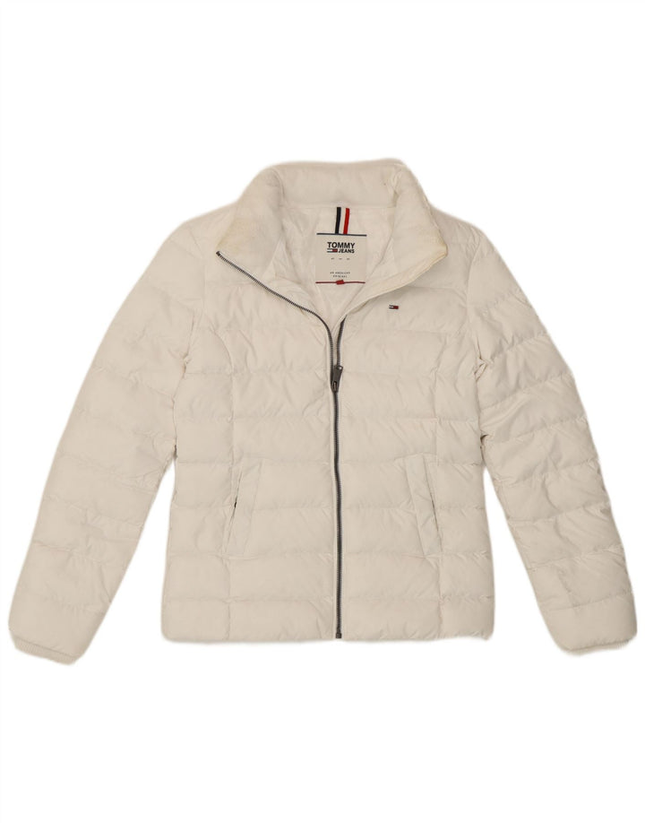 Tommy Hilfiger ženska podstavljena jakna UK 6 XS bijeli poliester