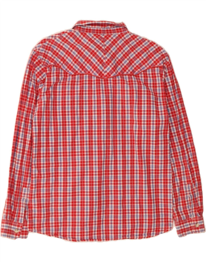 WRANGLER Mens Regular Fit Shirt Medium Red Check Cotton Vintage Wrangler and Second-Hand Wrangler from Messina Hembry 