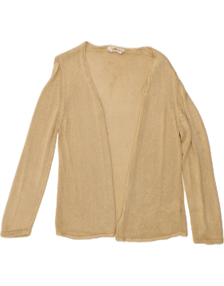 MARELLA Womens Open Cardigan Sweater UK 12 Medium Beige Viscose Vintage Marella and Second-Hand Marella from Messina Hembry 