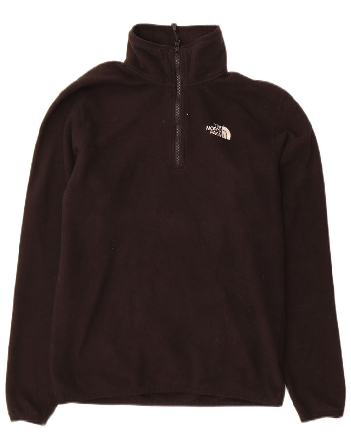 The North Face muški flis džemper s patentnim izrezom Mali crni poliester
