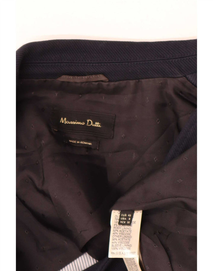 Massimo Dutti Ženska jakna sako s 1 gumbom EU 40 srednje tamnoplavi pamuk