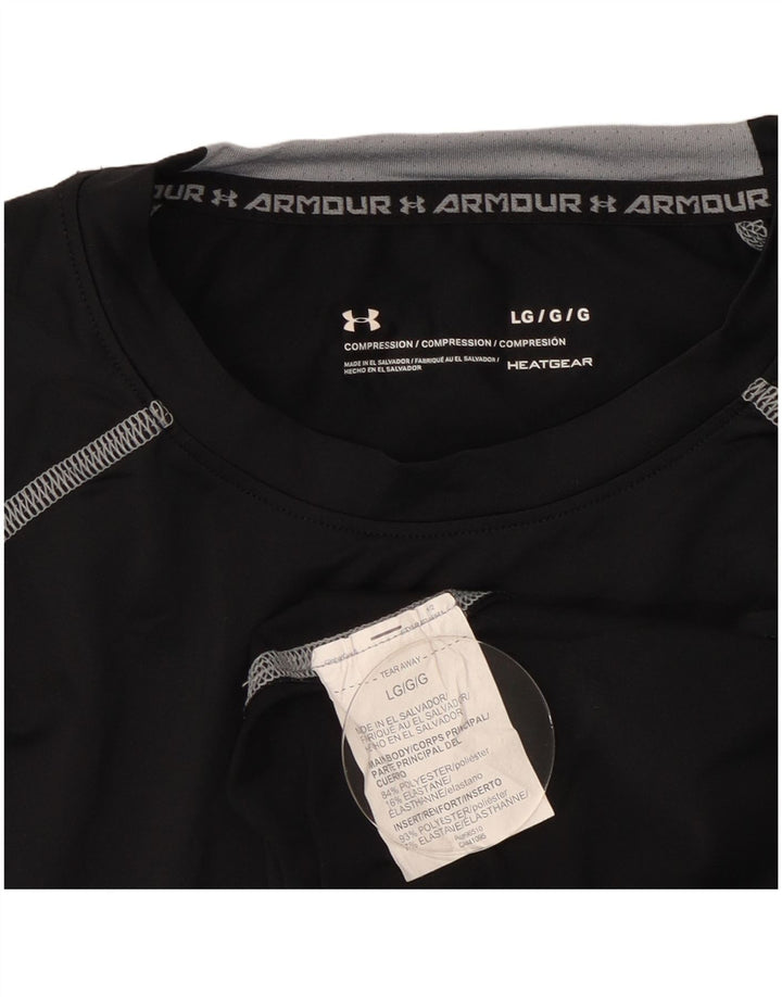 Muška majica Under Armour Heat Gear s dugim rukavima, veliki crni poliester