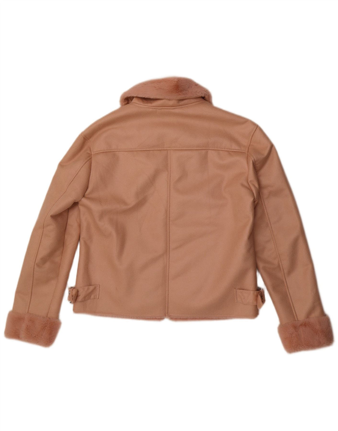 Guess ženska šerpa jakna od umjetne kože UK 12 Srednje ružičasti poliester