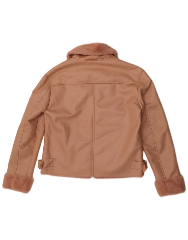 Guess ženska šerpa jakna od umjetne kože UK 12 Srednje ružičasti poliester