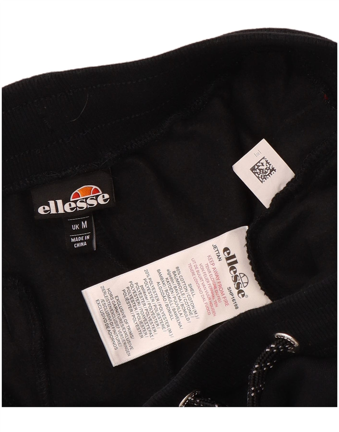 Ellesse muške trenirke s trenirkama srednje veličine, crni pamuk