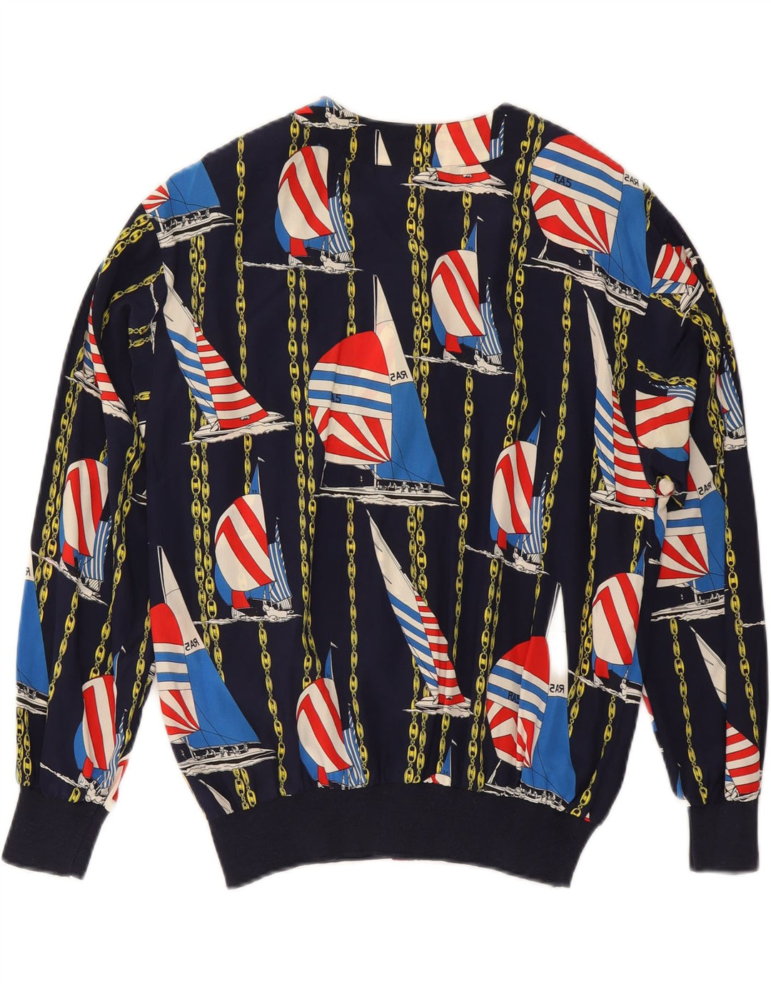 AGENDA Ženska bomber jakna s apstraktnim uzorkom IT 42 srednje tamnoplava svila