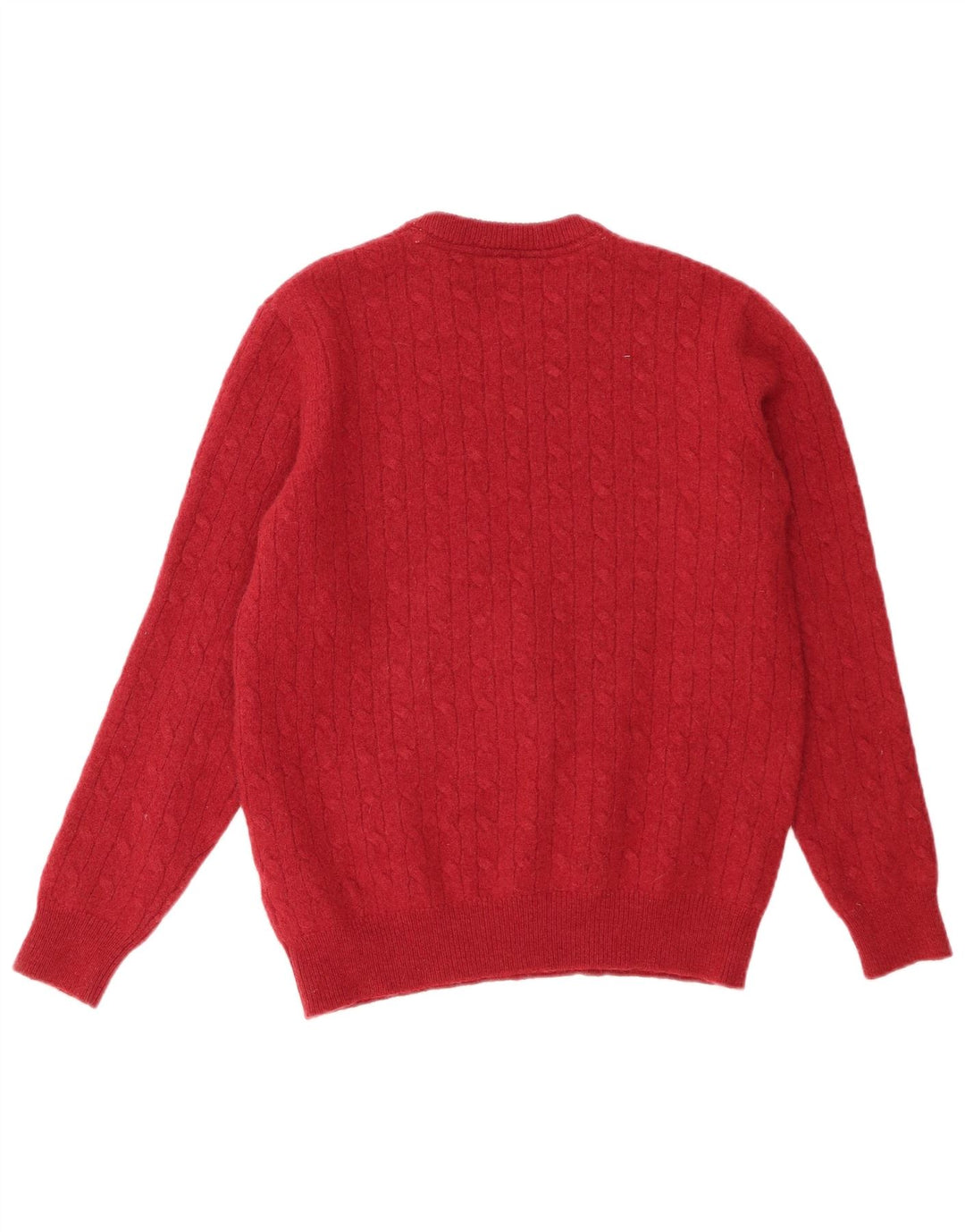 Crew Clothing Muški džemper s ovratnikom srednje crvene janjeće vune