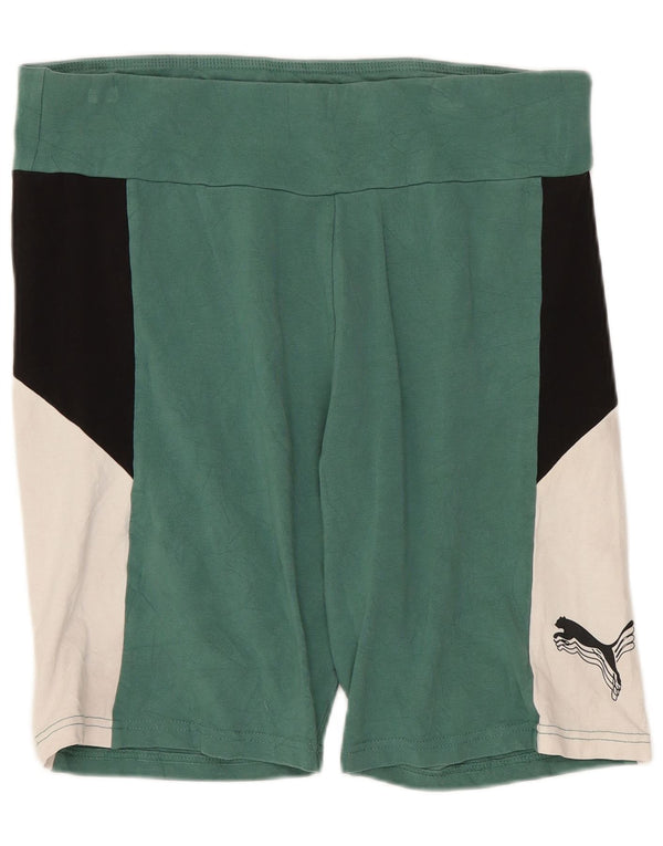 Puma ženske sportske kratke hlače UK 14 Large Green Colourblock Pamuk