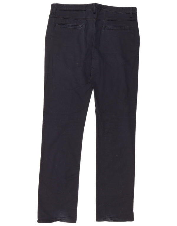 Zara muške ravne chino hlače EU 44 velike W34 L34 tamnoplavi pamuk