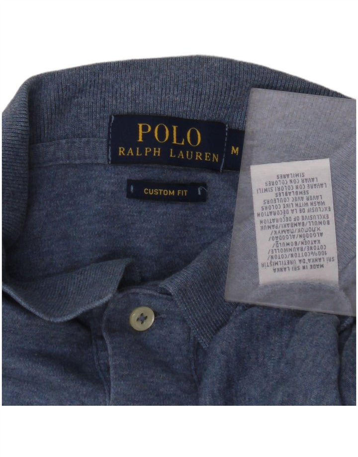 POLO RALPH LAUREN Muška polo majica prilagođenog kroja srednje plavi pamuk